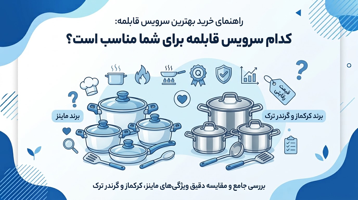 بهترین انتخاب سرویس قابلمه: برندهای ماینز، کرکماز و گرندر ترک
