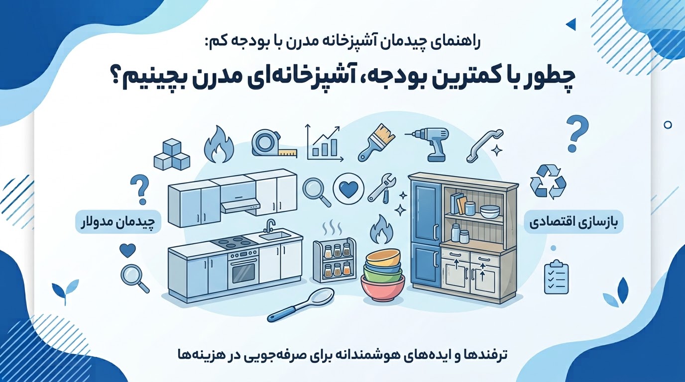 چطور با کمترین بودجه، آشپزخانه‌ای مدرن بچینیم؟