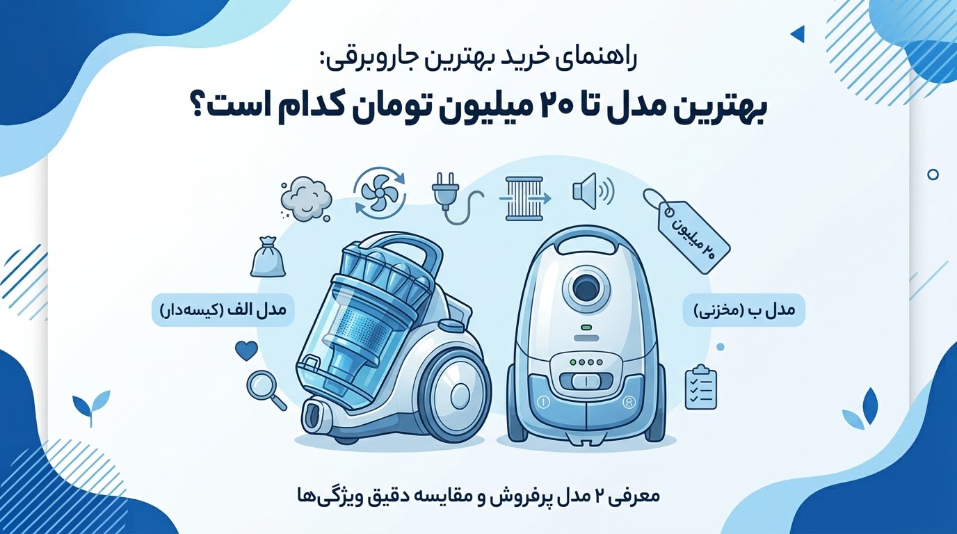 بهترین جاروبرقی تا ۲۰ میلیون تومان؛ راهنمای خرید + معرفی ۲ مدل پرفروش