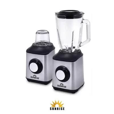 مخلوطکن و آسیاب دوکاره سان رایز مدل SUN-BL801 (قدرت ۸۰۰ وات با پارچ پیرکس)
