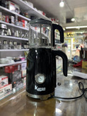 چایساز کارن مدل TM-7301 | کتری استیل دماسنجدار با قوری شیشهای