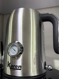 چایساز کارن مدل TM-7301 | کتری استیل دماسنجدار با قوری شیشهای