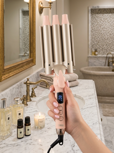 فر مو حرفهای سه قلو DSP | مدل One Hair Waver | فر مواج و کرلی + هدیه استریتکننده
