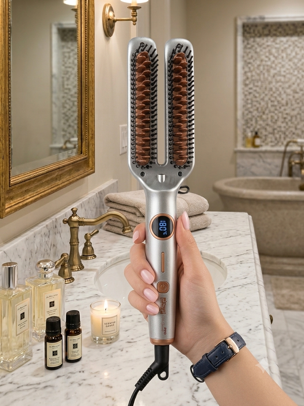 کننده دوبل DSP | مدل DoubleBrush | صافکننده کراتینه با محافظ حرارتی