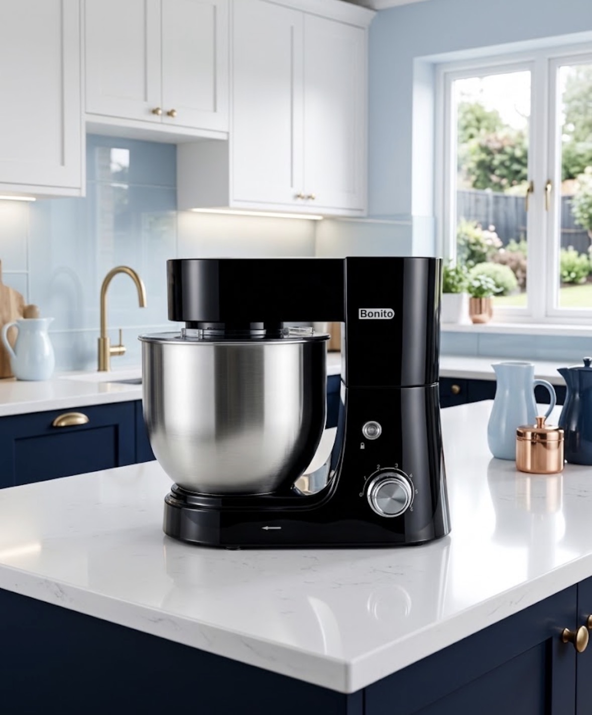 همزن کاسه‌دار بونیتو مدل HM-800 توان ۸۰۰ وات ظرفیت ۴.۵ لیتر