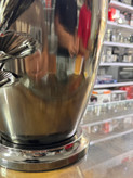 ست سطل و جای دستمال کاغذی پذیرایی طرح گل شیپوری برجسته (در دو رنگ طلایی و دودی آنتیک)