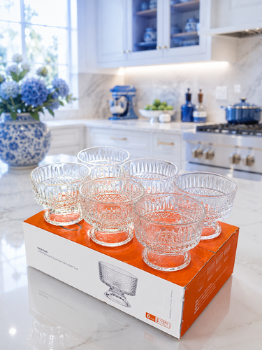 کاسه دسرخوری و ژلهخوری پایهدار Deli Glass؛ هنرنمایی شما در میز مهمانی