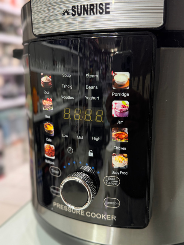 مولتی کوکر هوشمند سانرایز مدل SUN-MC1000 | آلاینوان مولتی کوکر ۱۰۰۰ وات، ظرفیت ۶ لیتر، ۱۶ برنامه پخت